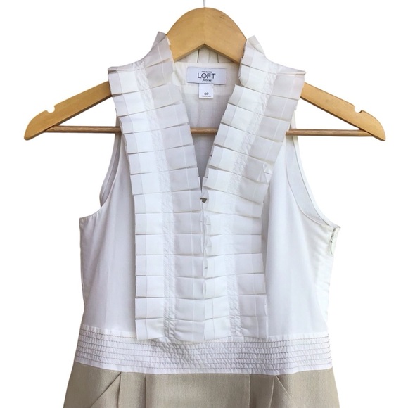 Ann Taylor Loft Linen Blend Sleeveless Dress NEW - Picture 3 of 8